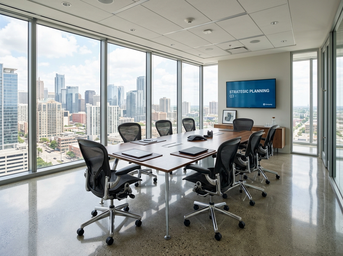 Spotless modern corporate office interior